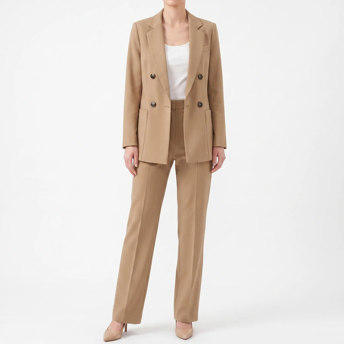 Dame Dressbukse Sett Dobbeltspent Blazer og Bukse