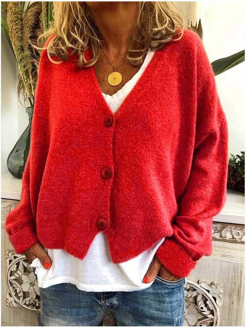 Dame Cardigan | V-Hals Med Knapper