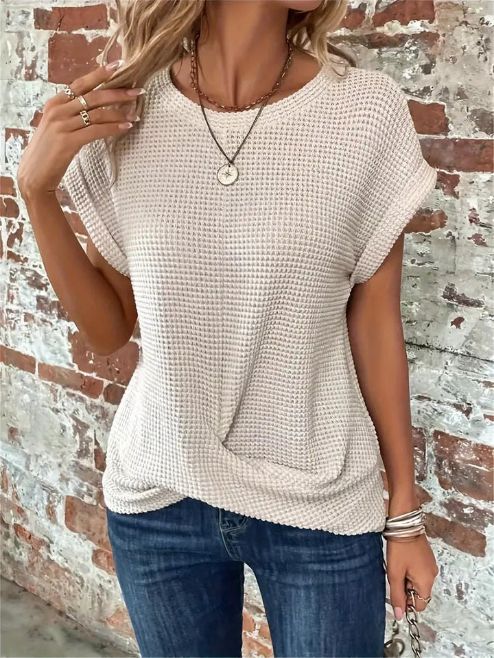 Dame Topp | Twist Vaffel Strikk