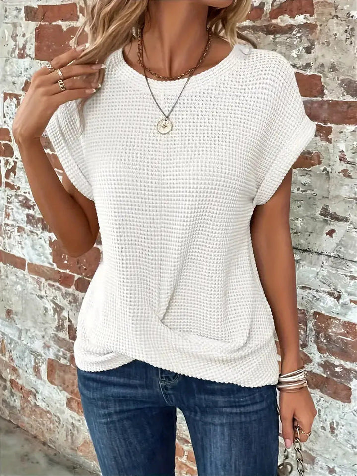 Dame Topp | Twist Vaffel Strikk