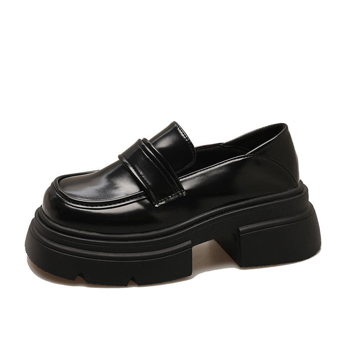 Dame Chunky Loafers med Plattformsåle og Pennystropp