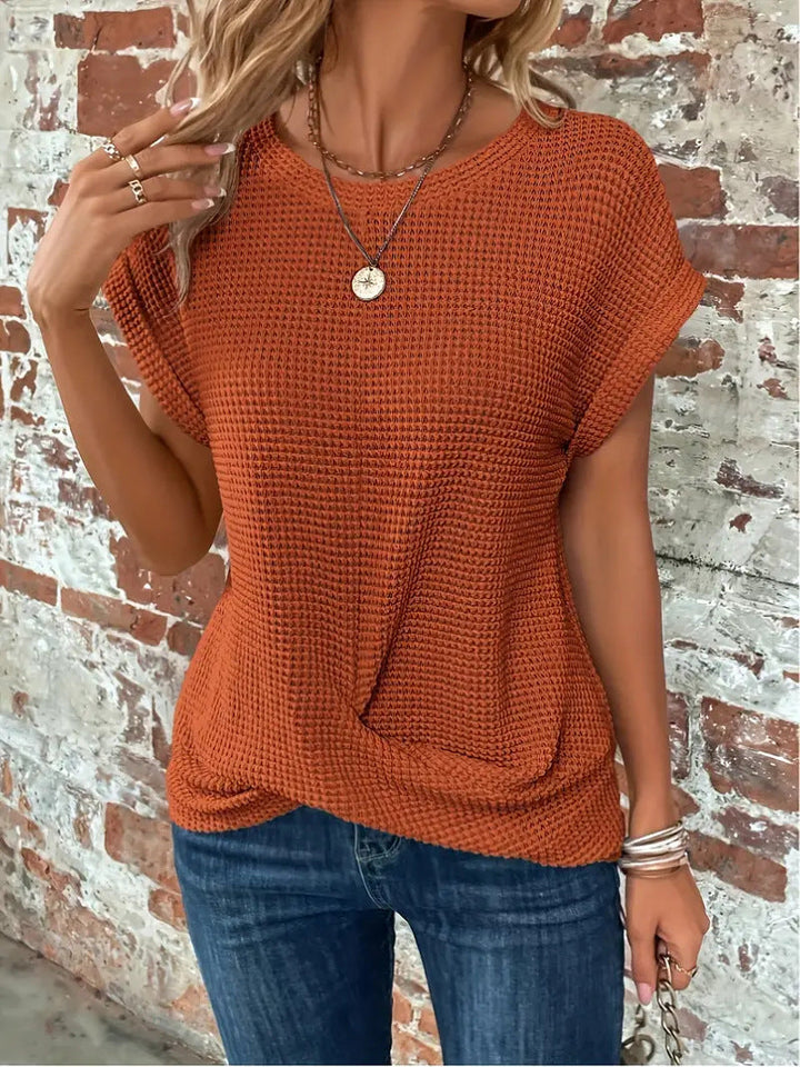 Dame Topp | Twist Vaffel Strikk
