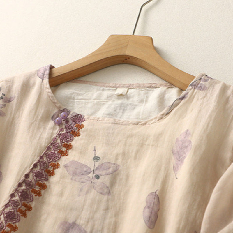 Damebluse | Knappefrontdetalj