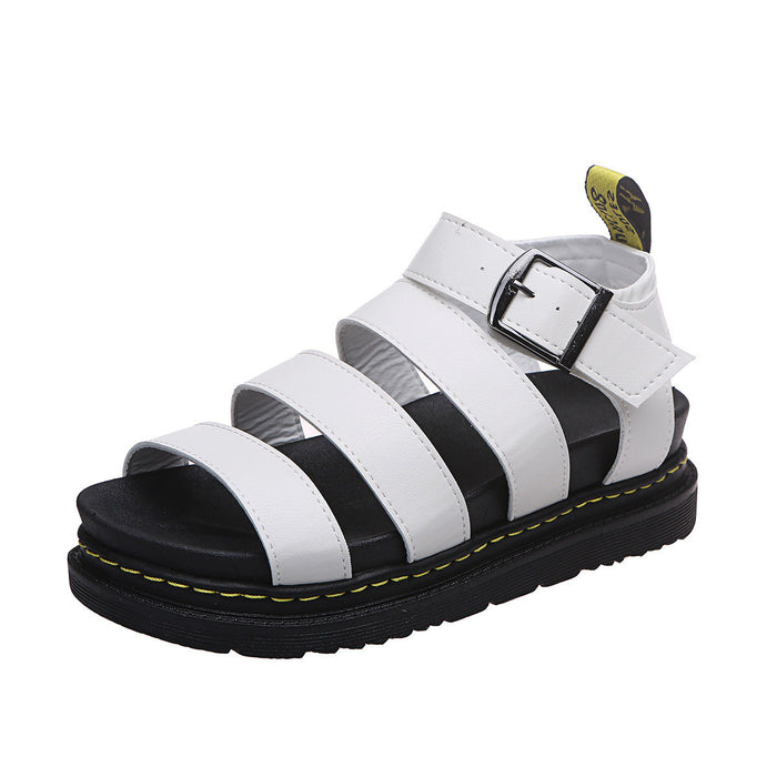 Sandaler for kvinner | Triple Stropp Plattform Ankel Spenne