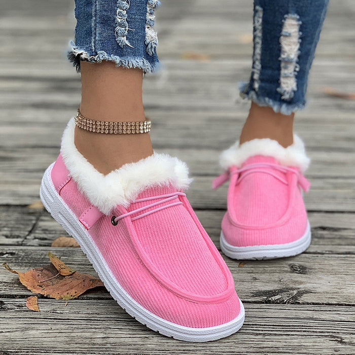 Dame Slip-On Tøfler med Mykt Pelsfôr
