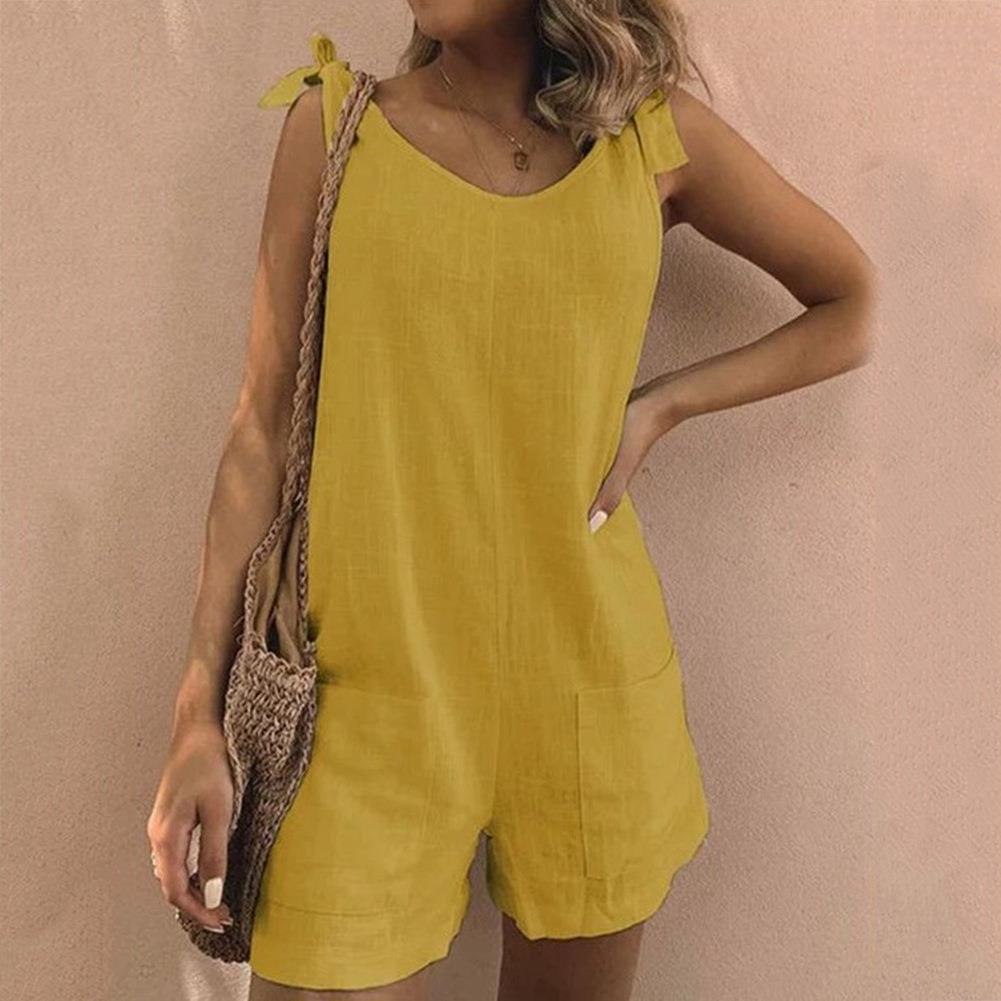 Dame Playsuit | Sløyfe Stropp Lomme