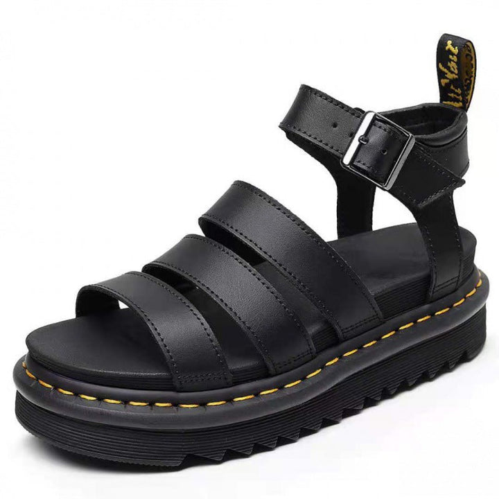 Sandaler for kvinner | Triple Stropp Plattform Ankel Spenne