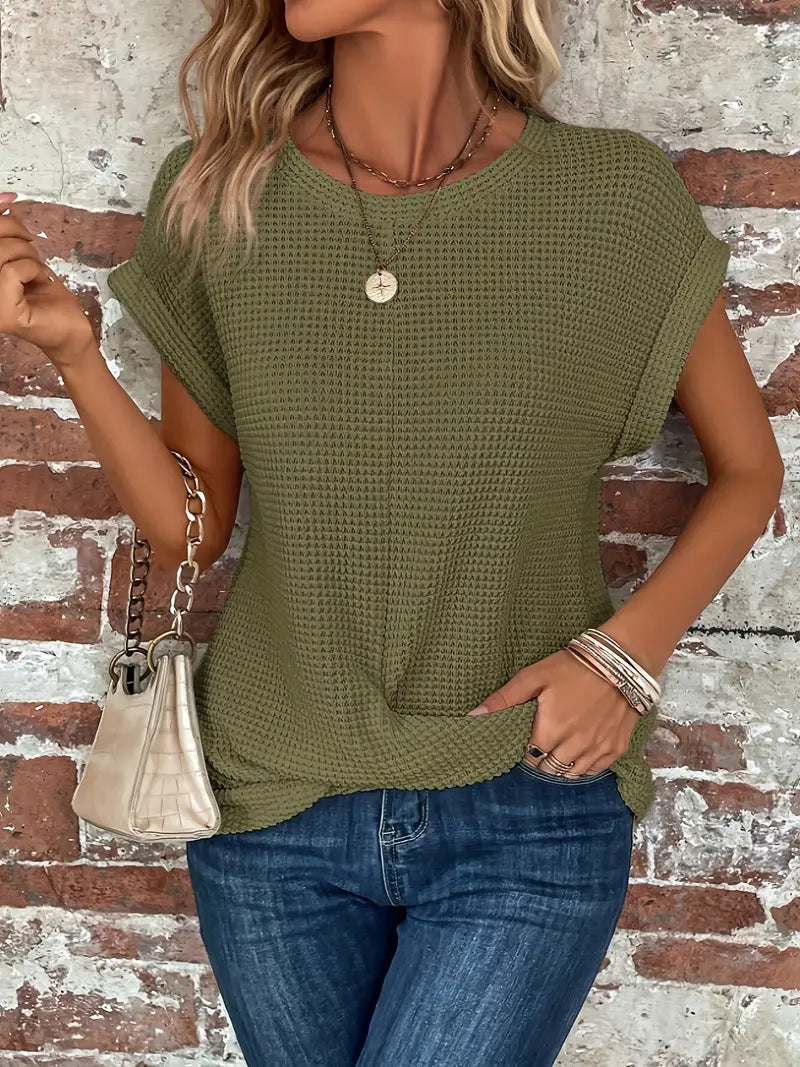 Dame Topp | Twist Vaffel Strikk
