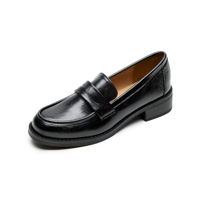 Dame Loafers med Blokkehæl og Slip-On Design