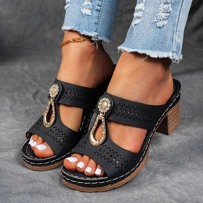 Sandaler for kvinner | Cutout stropp kile sko