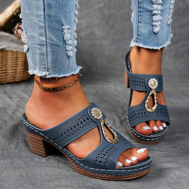 Sandaler for kvinner | Cutout stropp kile sko