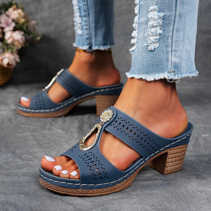 Sandaler for kvinner | Cutout stropp kile sko