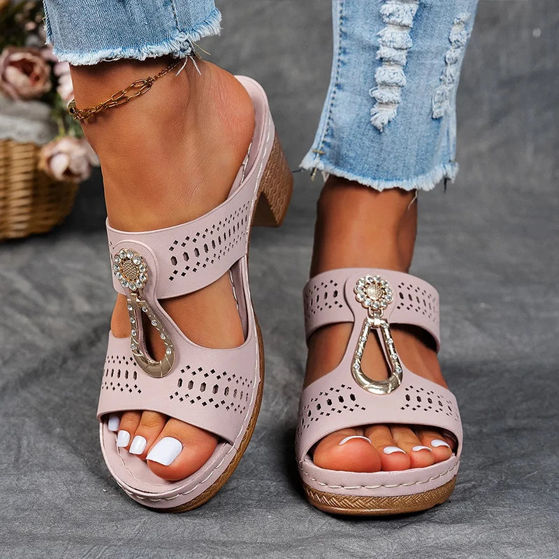 Sandaler for kvinner | Cutout stropp kile sko