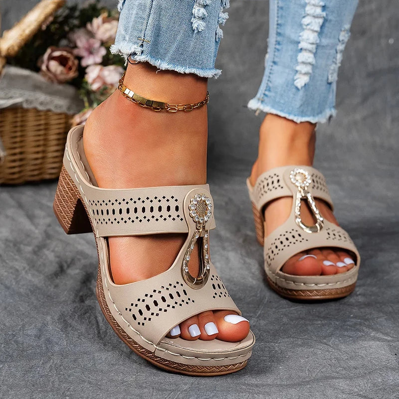 Sandaler for kvinner | Cutout stropp kile sko