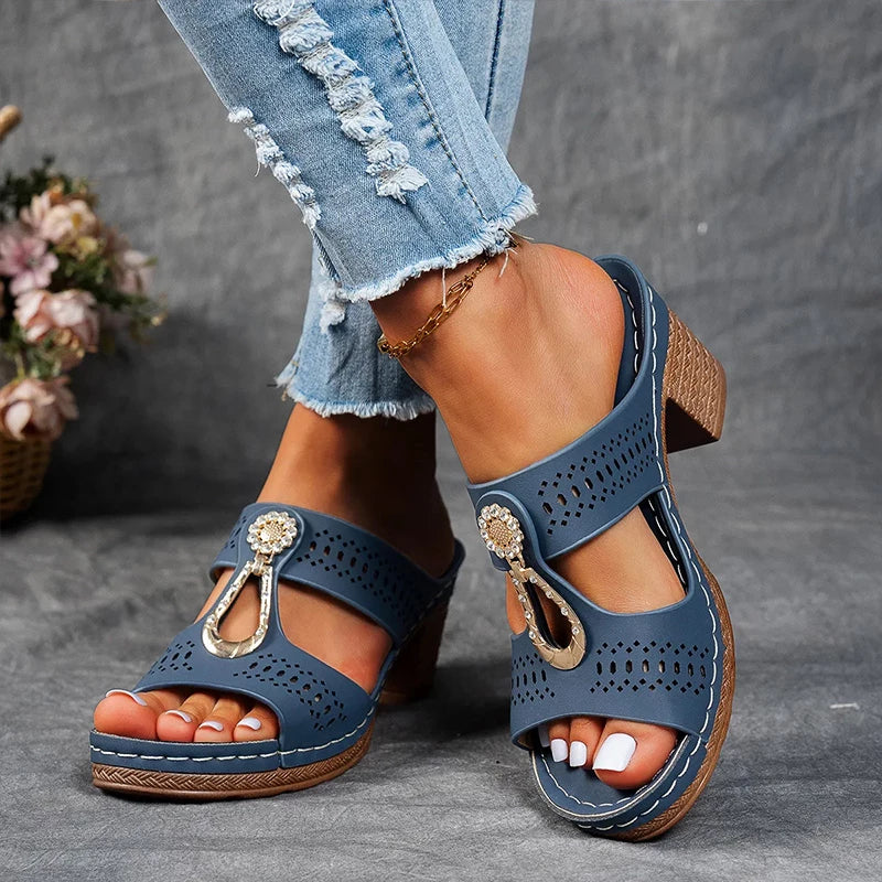 Sandaler for kvinner | Cutout stropp kile sko