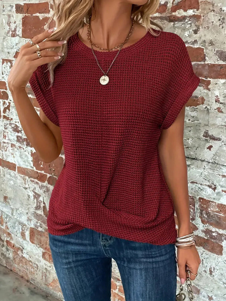 Dame Topp | Twist Vaffel Strikk