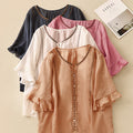 Kvinnebluse | Brodert Volangerm
