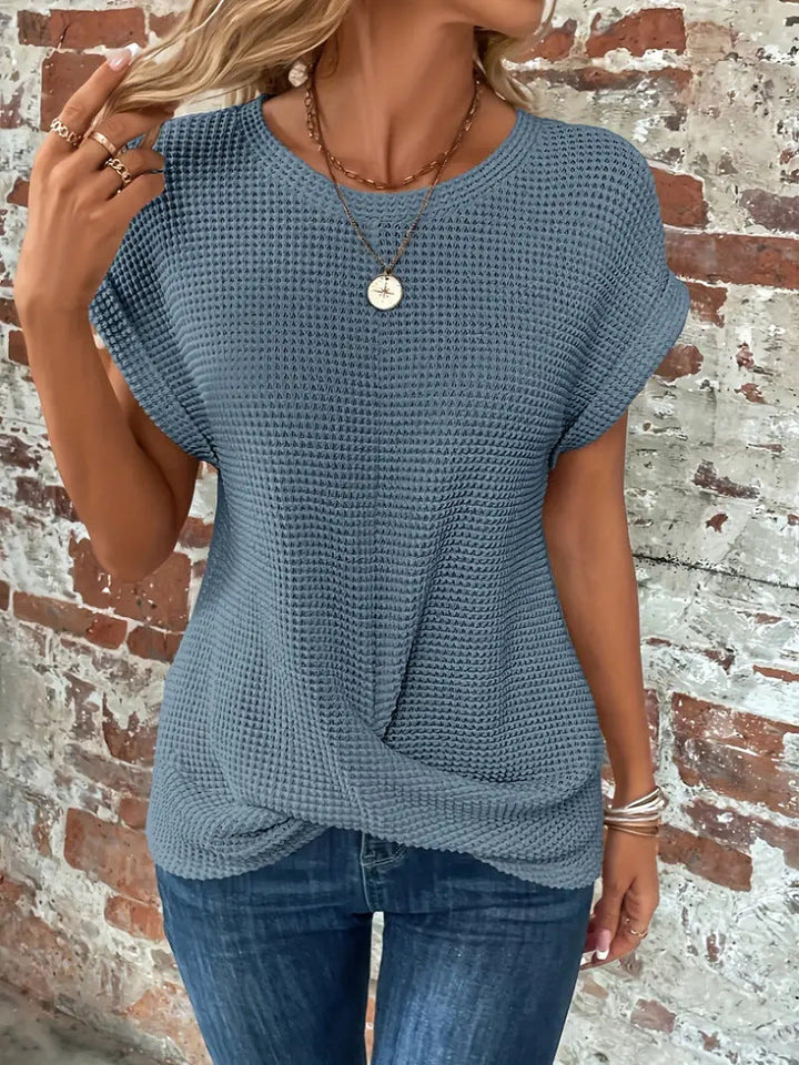 Dame Topp | Twist Vaffel Strikk
