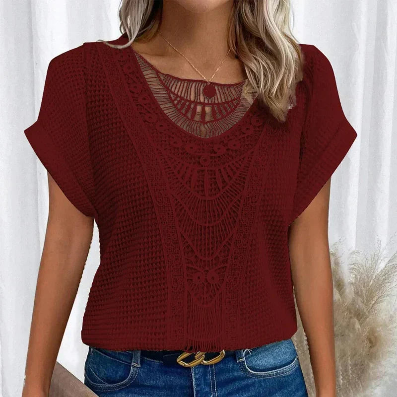 Damebluse | Dekorativ Heklestil