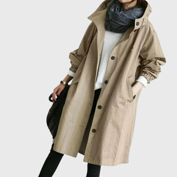 Damefrakk | Trench Langline med hette