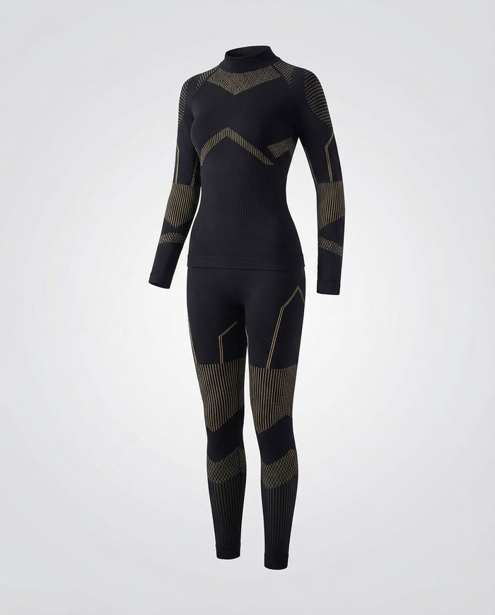 Dame Termo Baselayer-sett med Sømløs Konstruksjon
