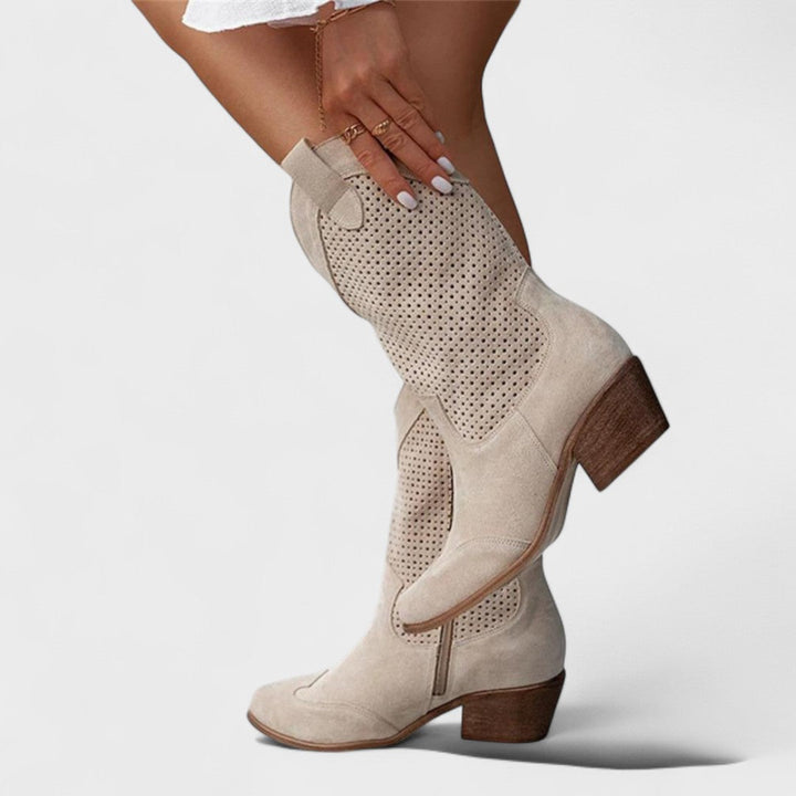 Støvler for Kvinner | Midt-leg Perforert Detalj