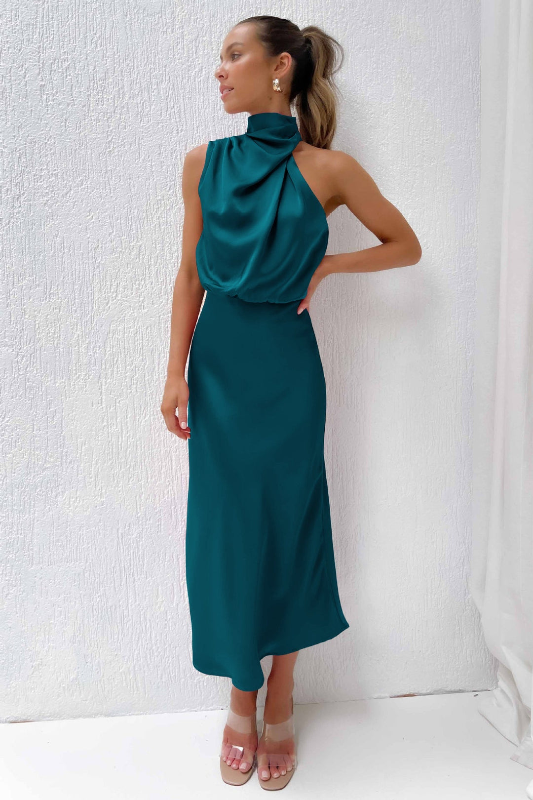 Kvinnenes Kveldsdrakt | Halterneck Maxi