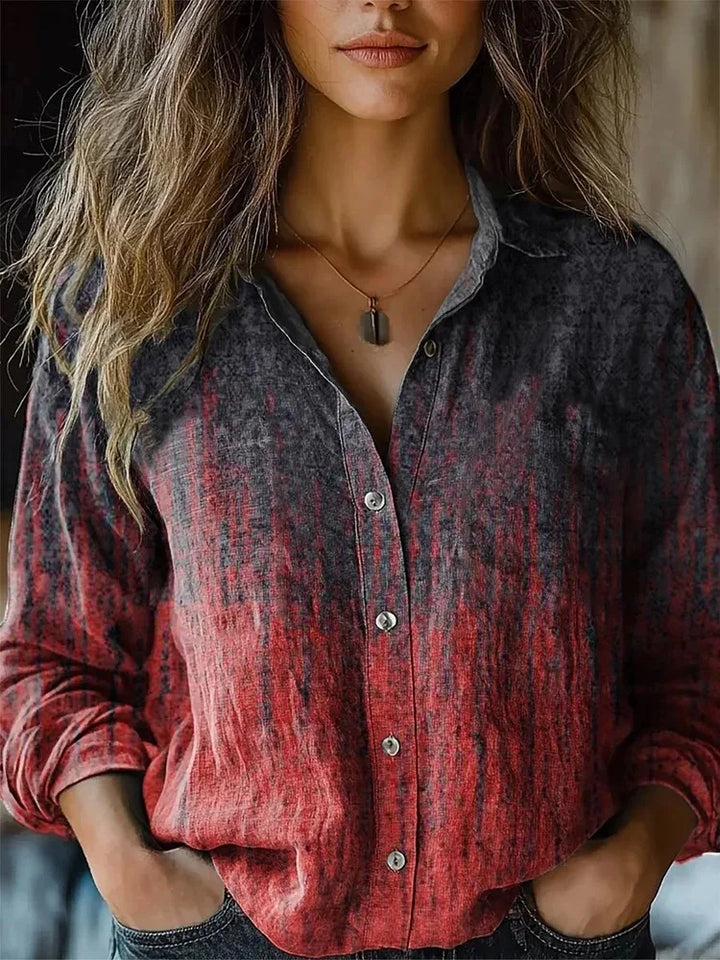 Damebluse | Langermet Blomstret