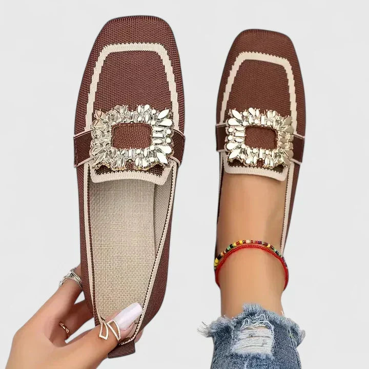 Loafers For Women | Firkantet Tå Dekorativ Stropp