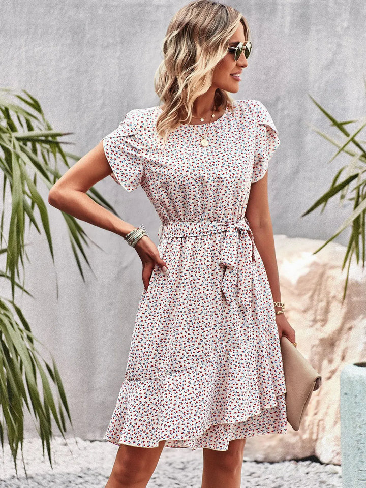 Kvinne Sommerkjole | Blomstrete Belte Midikjole