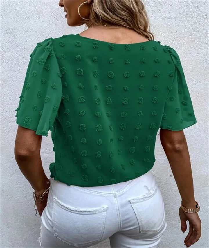 Damebluse | Flutter Kort Erme