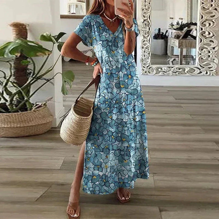 Kvinnes Boho Maxi Kjole | Uformell Blomster