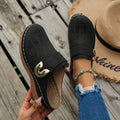 Kvinnelige Wedge Sandaler | Perforerte Slip-On