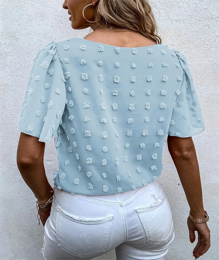 Damebluse | Flutter Kort Erme