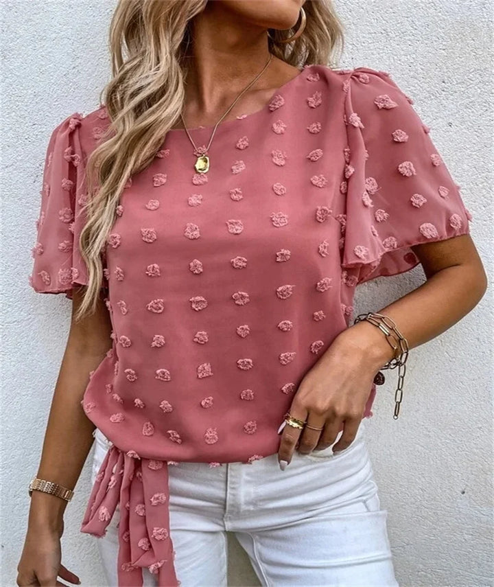 Damebluse | Flutter Kort Erme