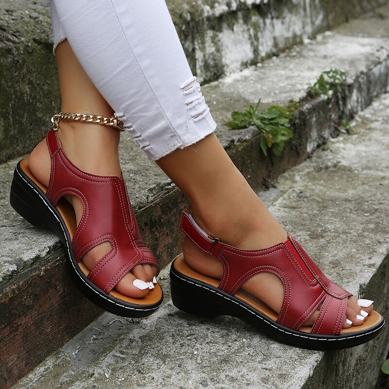 Sandaler for kvinner | Åpen tå Slingback Wedge