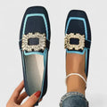 Loafers For Women | Firkantet Tå Dekorativ Stropp