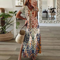 Kvinnes Boho Maxi Kjole | Uformell Blomster