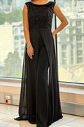 Dame Jumpsuit | Uten Ermer Paljett Bodice Overlay