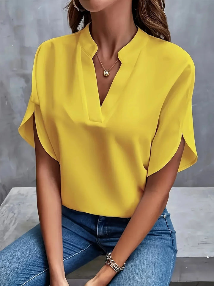 Damebluse | V-hals med skreddersydd design