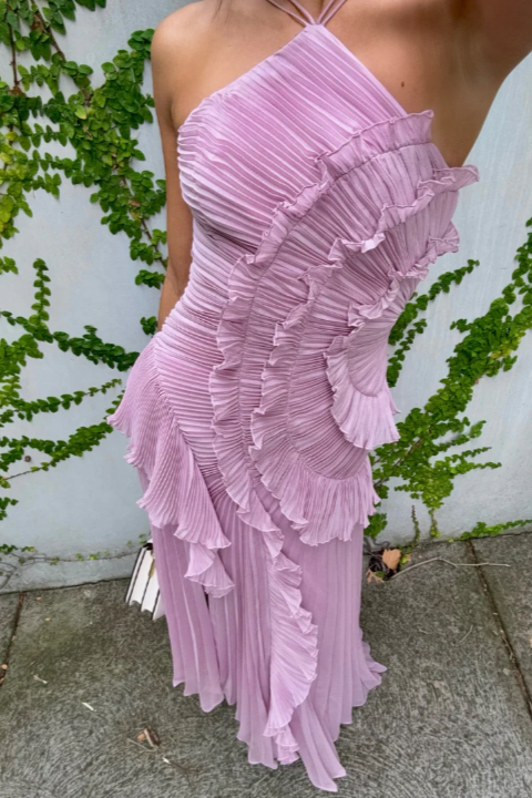 Kjole for kvinner | Halterneck Plisserte Maxi