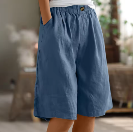 Dame Shorts | Elastisk Liv Loose Fit Lomme
