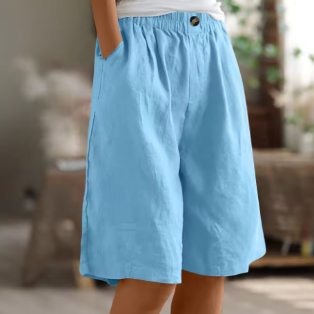 Dame Shorts | Elastisk Liv Loose Fit Lomme