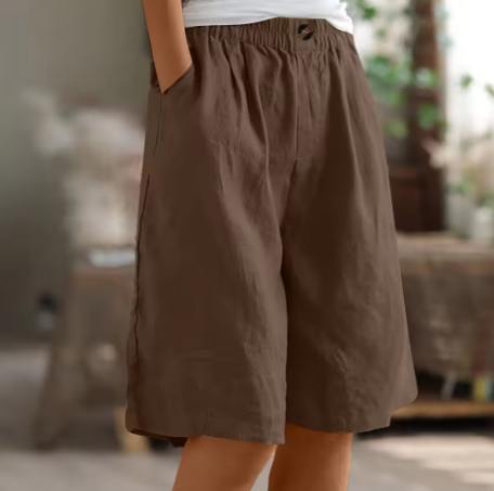 Dame Shorts | Elastisk Liv Loose Fit Lomme