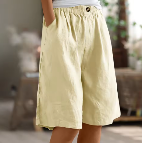 Dame Shorts | Elastisk Liv Loose Fit Lomme