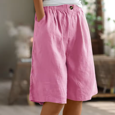 Dame Shorts | Elastisk Liv Loose Fit Lomme
