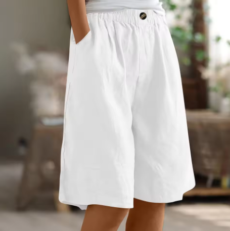 Dame Shorts | Elastisk Liv Loose Fit Lomme