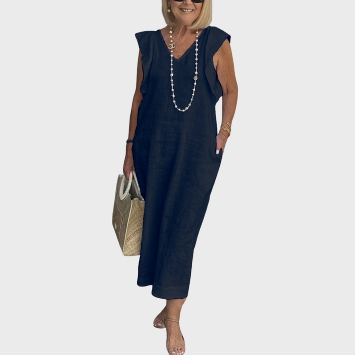 Kvinnens Midi Sundress | Uformell Kappermansjett