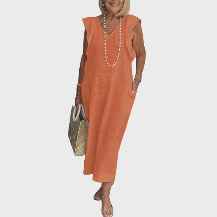 Kvinnens Midi Sundress | Uformell Kappermansjett
