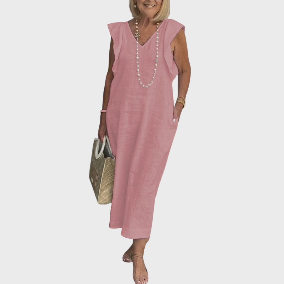 Kvinnens Midi Sundress | Uformell Kappermansjett